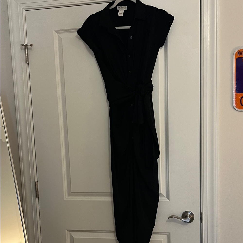 L*Space Elegant Black Midi Dress
